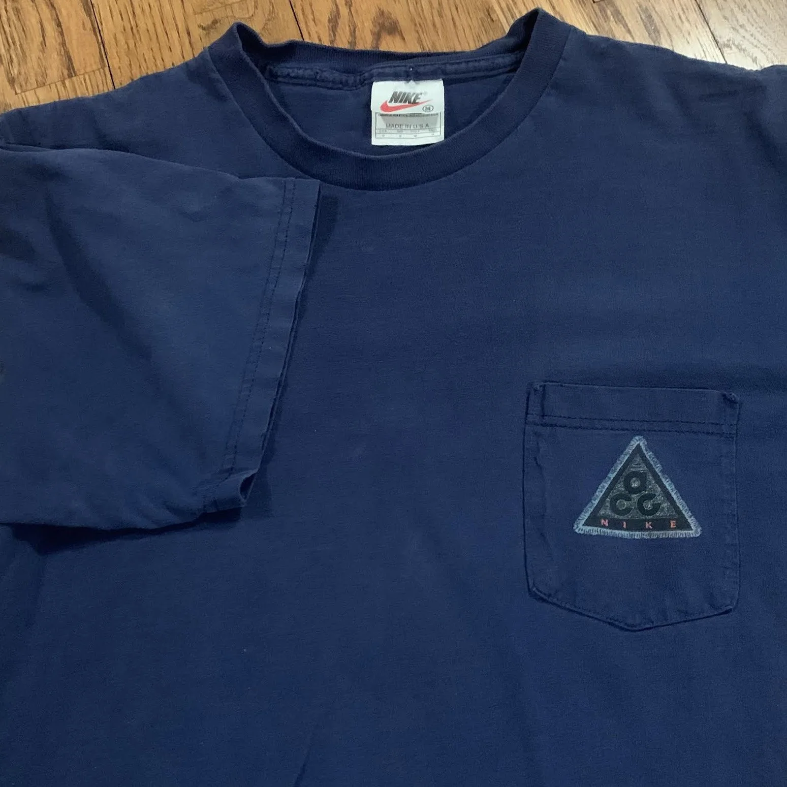 Vintage Nike ACG Navy Pocket T Shirt (Size M) — RootsBK
